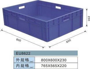 China Malaysia Rectangular Container or Crate EU8622 800*600*230MM 765*565*220MM for sale