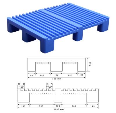 China Non-Stop Deck Plastic Pallet & Tow Way Corrugated Top pallet Size:1050*760*175MM for sale