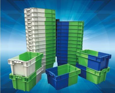 China Bi-Color Stack and Nest  Plastic Container & Crate EU 600*400*300MM for sale