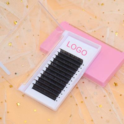 China Mink Lashextensions Individual Lashes Private Label Full Volume PBT 25mm Korean Lash Trays Volume Cashmere Eyelash Extension for sale