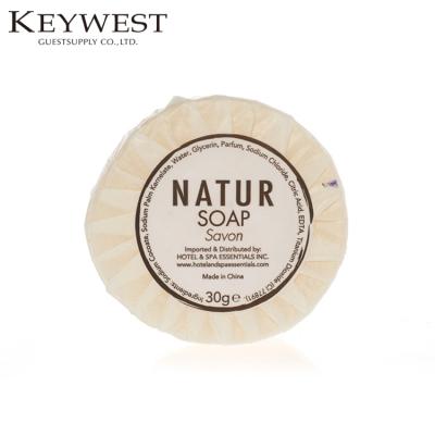 China Body Wash China Hotel Supplies Custom Round 30g Hotel Organic Soap for sale