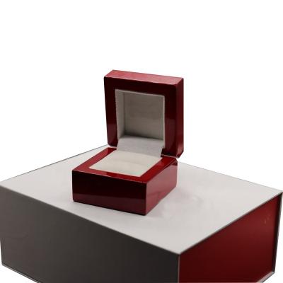 China Wood Customized Luxury Wooden Ring Box (Logo / Color / Size) - Set Series for sale