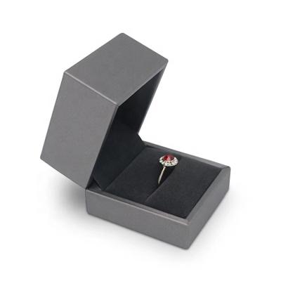 China Leatherette Customized Luxury PU Leather Ring Box for sale