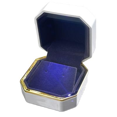 China Luxury Plastic Box LED Jewelry Box LED Earring Box Customized Your Style for sale