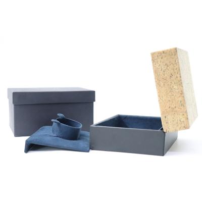 China New Arrival PU Leather Sponge Faux Suede Colorful Cork And Cork Watch Box for sale