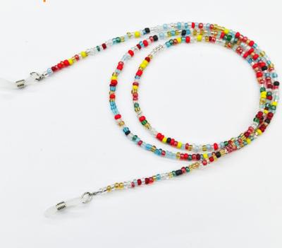 China Soft touch hot sale various colors beads face masking and glass chain lanyard for kids and adult wholesale for sale