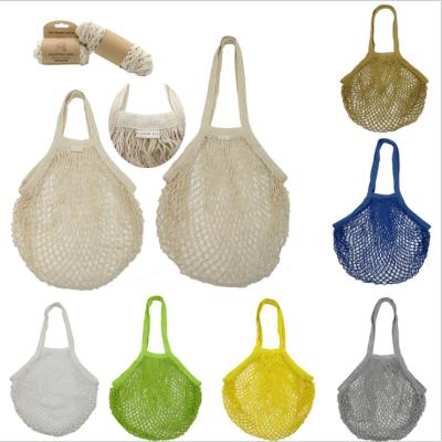 China Durable Recycle 100% Cotton Mesh Bag For Apple Onions Potatoes Fruits Vegetables Packaging for sale