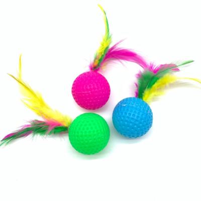 China Wholesale Cat Stocked Sounding Toy Color Golf Badminton Funny Cat Instruments Educational Pet Toys for sale