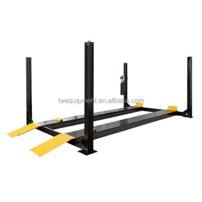 China Low Ceiling 9000 Pound Four Post Car Lift Best 4 Post Lift Automotive Parking Lift For Home Garage 4000kg (9000lbs) for sale