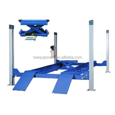 China Cheap 4 Post 5000kg Max Lift Hydraulic Car Lift With Alignment CE Certification 4post Auto Lift 4ton (9000lb) for sale