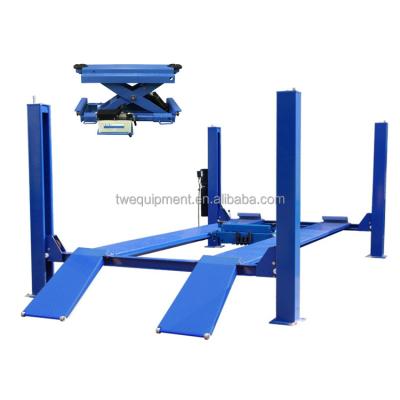 China Cheap 4 Post Hydraulic Car Lift With Alignment CE Certification 4 Post Automatic Lift With Wheels For 4ton (9000lb) Bearing for sale