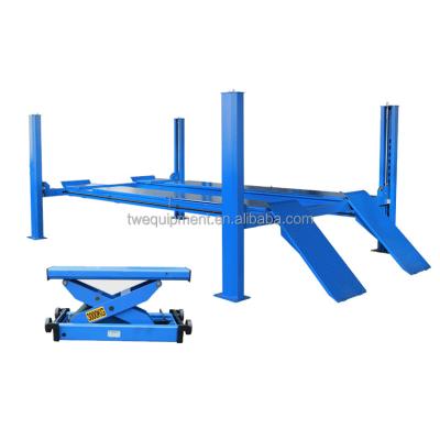 China China Factory Cheap CE Certification Hydraulic 4 Post Crane With Rolling Jack For Sale 4000-5500kg for sale