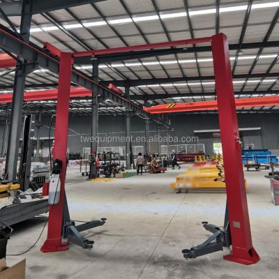 China Car Lift Asymmetrical Clear Floor 2 Post Hydraulic Lift 4.5ton for sale