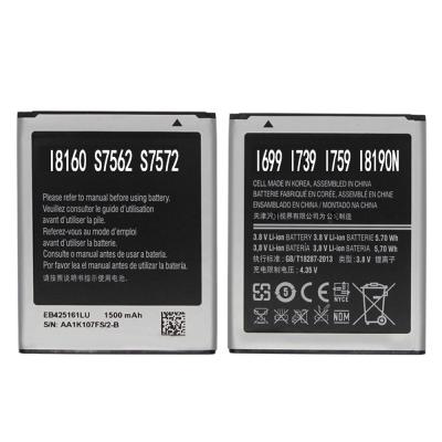 China Mobile Phone For Samsung Galaxy S Duos S7562 S7566 S7568 i8160 S7582 S7560 S7580 i8190 i739 i669 J1 mini EB425161LU 1500mAh for sale