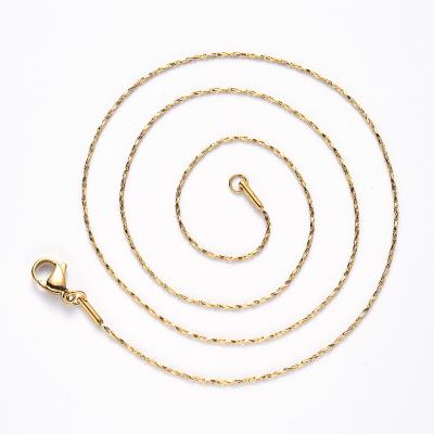 China Pandahall FASHIONABLE Coreana 0.6mm 304 Stainless Steel Chain Necklace Making for sale