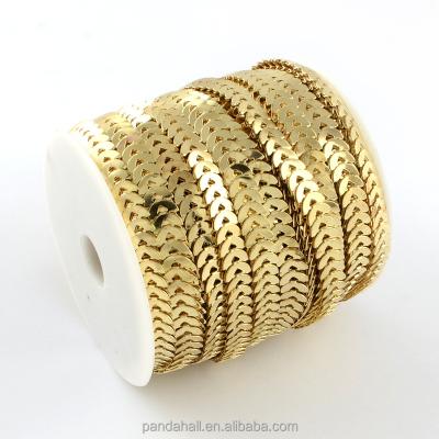 China Pandahall 8.5mm Wide Iron Sheet Coil Welded Gold Link Chains for sale