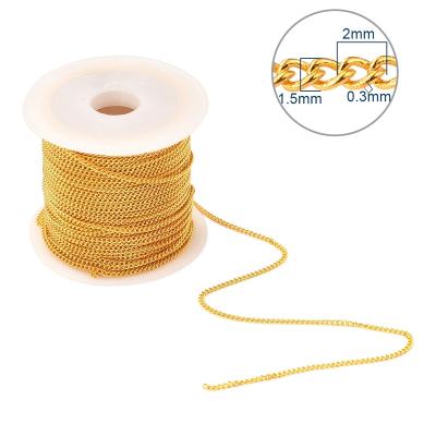 China PandaHall Brass Gold Brass Welded Restraint Chains DIY Collar Making Kits for sale