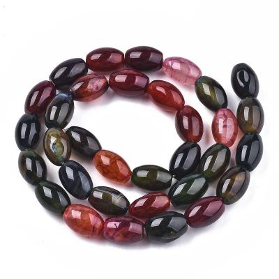 China PandaHall Stone Dyed Natural Colored Barrel Agate Bead for sale