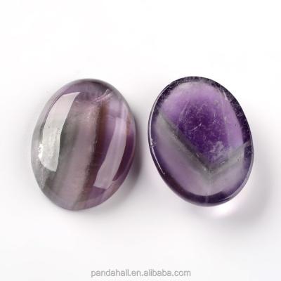 China Pandahall 30x22mm Natural Oval Amethyst Amethyst Cabochon for sale