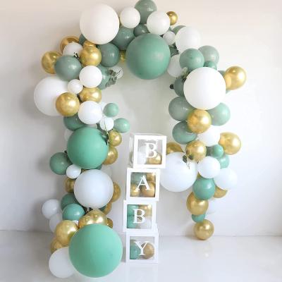 China Wholesale Bean Green Party Supplies Birthday Decoration Backdrop Balloon Garland Kit Latex Balloons Arch Jungle Green Happy Birthday Backdrop Stand for sale