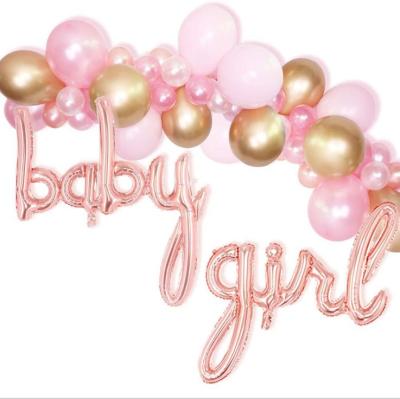 China Baby Shower Pink Baby Shower Party Decoration Supplies Baby Shower Decorations Girl Birthday Party Supplies for sale