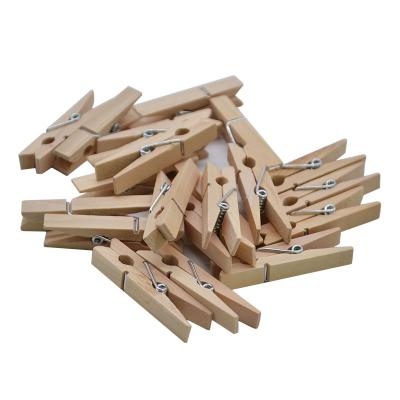 China Europe 100Pcs/lot DIY Mini Wooden Clips Handmade Craft Decorative Photo Clips Clothespin Craft Decoration Peg Home Office for sale