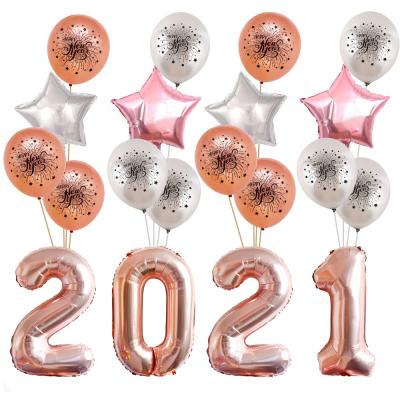 China Foil New Product Happy New Year's Eve Party Decorations New Year's Eve 2021 Supplies for sale