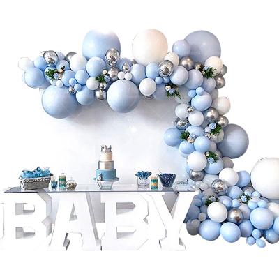 China Blue Baby Shower Garland Kit Party Decoration Set For Blue Baby Balloon Birthday Party Theme Arch Kits Cute Balloons for sale