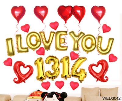 China Party Decoration Will You Marry Me Letter Helium Foil Balloons Happy Valentine's Day Wedding Party Decorations for sale