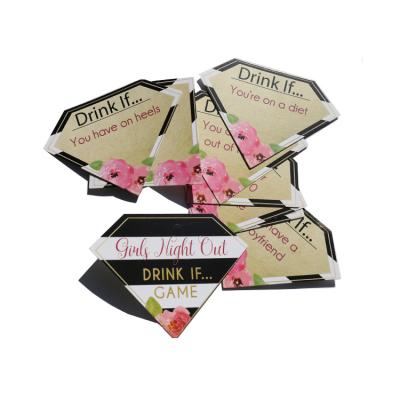 China Romantic 11.5*8.5cm 24pcs Packed Bachelor Party Wedding Girls Night Out Game Card For Bachelor Party Supplies for sale