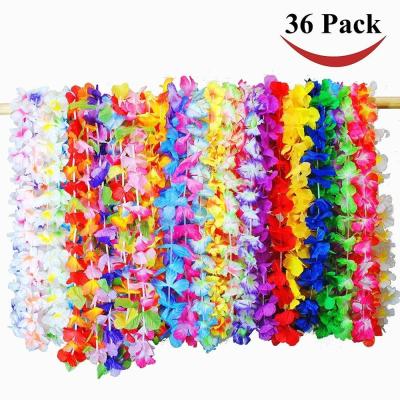 China Party Supplier 36Pcs Hawaiian Theme Gifts Party Luau Flower Lei for sale