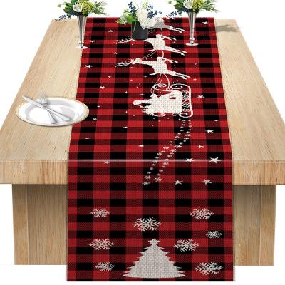 China Beautiful Colorful Christmas Table Runners Christmas Ornament Table Runners Poinsettia and Holly Luxury Table Runner for Christmas Decorations for sale