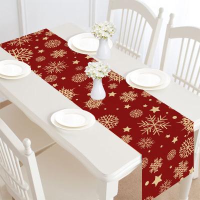 China 2021 Creative Colorful Amazon Hot Selling Christmas Theme Table Flag Table Runner For Home Decoration Supplies Merry Christmas for sale