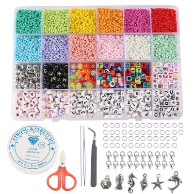 China Modern 2mm Clay Beads Alphabet Letter Pony Beads Set For Jewelry Making DIY Set Kit for sale