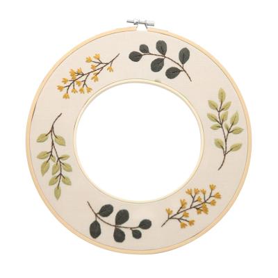 China Embroidery Kit Floral Embroidery Wreath Kits for Adults Braid Embroidery Kit Stamped DIY Art Crafts Sewing Flower Kits with Embroidery for sale