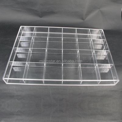 China 35*24*4.5cm High Quality Clear Plastic Acrylic Beads Container Removable Narrower Organizer for sale