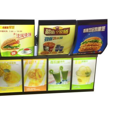 China Hot sale custom shopping mall menu single side panel image light box menu led light box with factory price menu display for sale