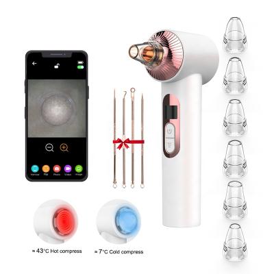 China Acne Treatment Meizons Hd Camera Led Light Whitehead Remover Light Pimple Therapy Compress Beauty Instrument Pore Vacuum Blackhead Hot Cold Remover for sale