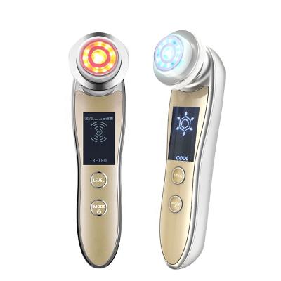 China Portable Wrinkle Remover EMS RF Skin Care Sculpting Radio Frequency Facial Machine Led Facial Massager Skin Tightening RF Face Lift Machine for sale