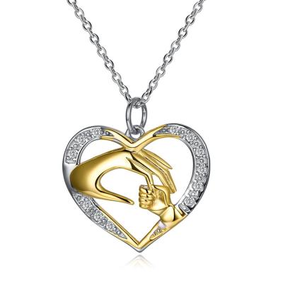 China 2018 Trends 925 Silver Heart Chain Necklace Sterling Silver Pendent Necklace Jewelry for sale