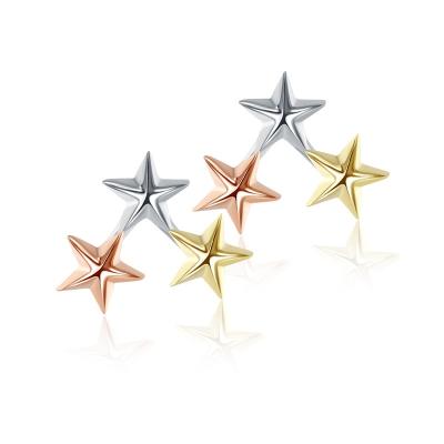 China Korean Stud Earrings Design Star Stud Earrings Gold/Silver Rose Gold Sterling Silver Earrings For Women for sale