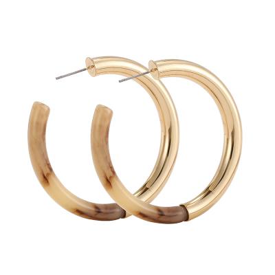 China Acetate Hoop Earrings Personalized Statement Hoop Earrings Acrylic Earrings With Gold Hoop Earrings For Women for sale