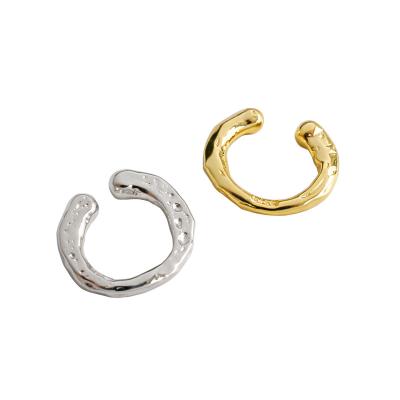 China Korean Design 925 Sterling Silver Ear Cuff 2020 CLASSIC Gold and Silver Non Piercings Earrings For Women for sale