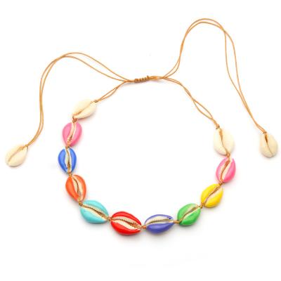 China Shell Bohemia 2019 Shell Choker With Epoxy Colorful Handmade Shell Necklace Summer Beach Jewelry natural for sale