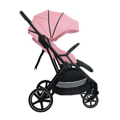 China Multifunctional Lightweight Luxury Portable Pink High Landscape Baby Stroller Purpose Reversible Baby Stroller for sale