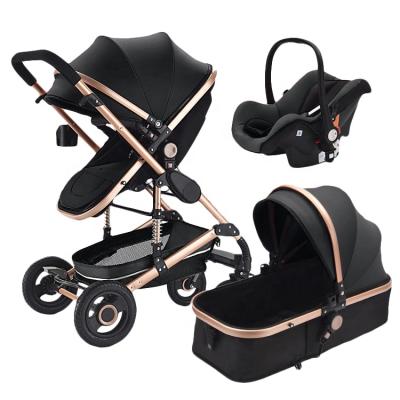 China Light weight how wholesale En1888 baby stroller 3 in 1 baby pram/black luxury baby strollers from China for sale