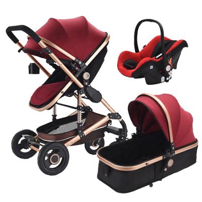 China Hot Sales Baby Strollers Babies Lightweight Murah Push Chair 3 In 1 Pram With Car Seat Baby Stroller for sale