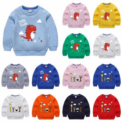 China Long Sleeve Children's Clothing Boys and Girls Spring and Autumn New Cotton Cartoon Dinosaur Leisure T-shirt Top Long Sleeve Children's Wear for sale