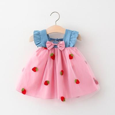 China 3171 One Line Skirt Children Girls Dress Summer Princess Fluffy Yarn Exotic Baby Vest Skirt Women for sale