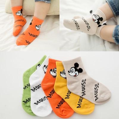 China Cotton 5 Pairs Children's Socks Spring and Autumn Socks Boys and Girls Cartoon Socks Cute Baby Cotton Socks for sale